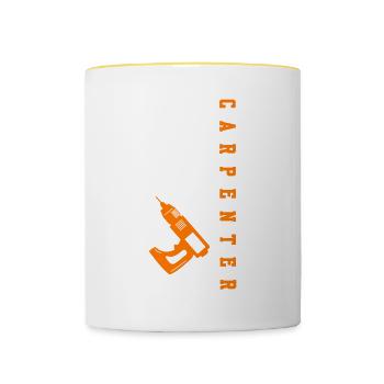 Carpenter Flag USA Carpenter - Contrasting Mug - white/yellow - Front