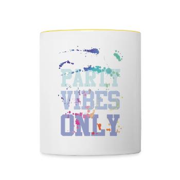 Italien Party Vibes - Tasse zweifarbig - Weiß/Gelb - Vorne