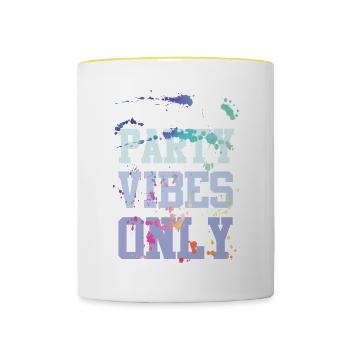 Ambiance de fête en Floride - Mug contrasté - blanc/jaune - Devant