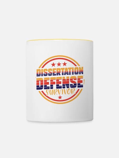 Dissertation Defense Survivor 7 - Tasse zweifarbig - Weiß/Gelb