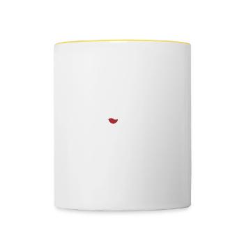 This Journalist Needs Wine Journalism - Contrasting Mug - white/yellow - Front