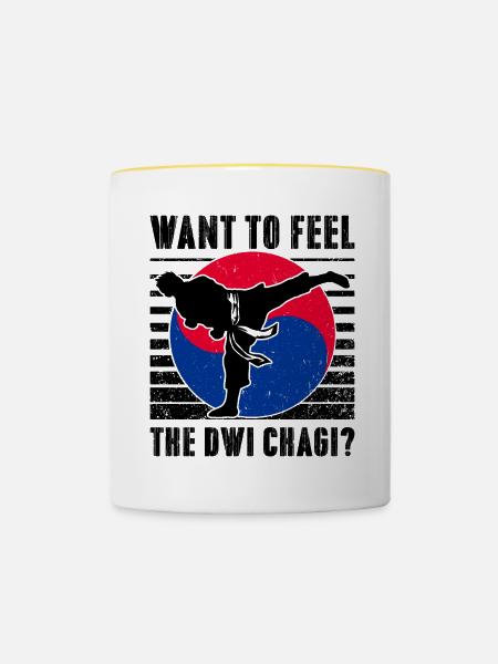 Tang Soo Do Geschenk - Tasse zweifarbig - Weiß/Gelb