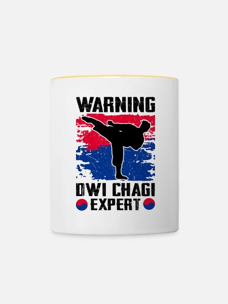 Tang Soo Do Geschenk - Tasse zweifarbig - Weiß/Gelb