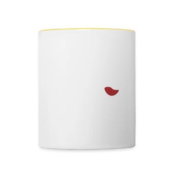 This Animal Trainer Needs Wine - Contrasting Mug - white/yellow - Front