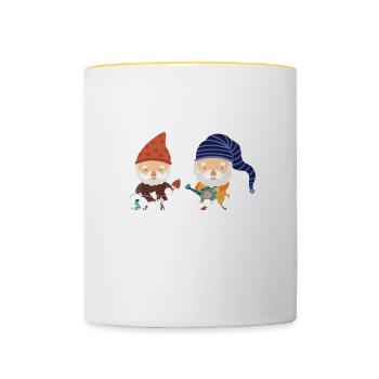 Gartenzwerg Für Gartenzwerg Liebhaber Gärtner Lust - Tasse zweifarbig - Weiß/Gelb - Vorne