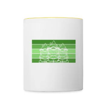 Gartenzwerg Für Gartenzwerg Liebhaber Gärtner Lust - Tasse zweifarbig - Weiß/Gelb - Vorne