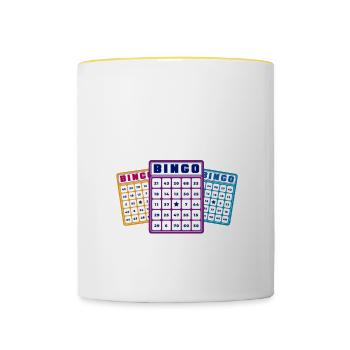 I've Got Bingo In My Dna 4 - Contrasting Mug - white/yellow - Front