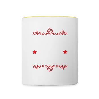 Uncle Superhero - Contrasting Mug - white/yellow - Front