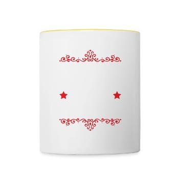 Aunt Superhero - Contrasting Mug - white/yellow - Front
