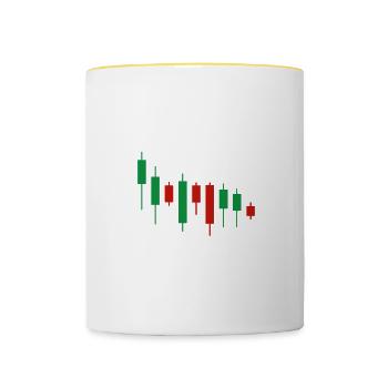 When You Buy The Dip But It Keeps Dipping 2 - Contrasting Mug - white/yellow - Front