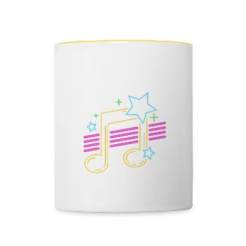 Karaoke Singen Für Lustige Karaoke Sängerin Karaok - Tasse zweifarbig - Weiß/Gelb - Vorne