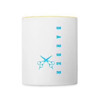 Barber Flag USA Barber - Tasse zweifarbig - Weiß/Gelb - Vorne