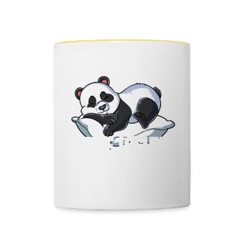 Hektik Ist Auch Keine Lösung - Tasse zweifarbig - Weiß/Gelb - Vorne