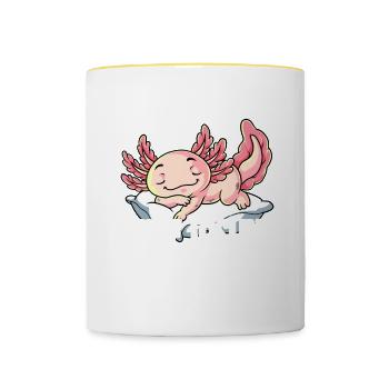 Hektik Ist Auch Keine Lösung - Tasse zweifarbig - Weiß/Gelb - Vorne