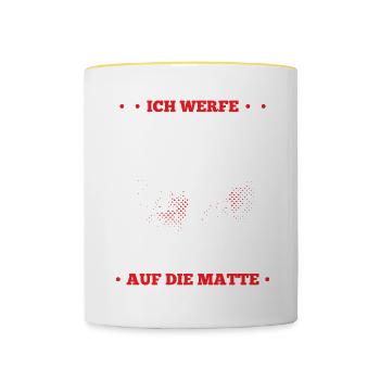 Judo Für Judoka Judo Kämpfer Judo Trainer Judo - Tasse zweifarbig - Weiß/Gelb - Vorne