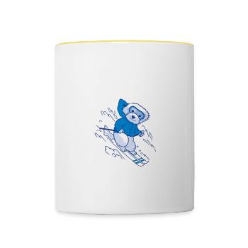 I Need Vitamin Ski 4 - Contrasting Mug - white/yellow - Front