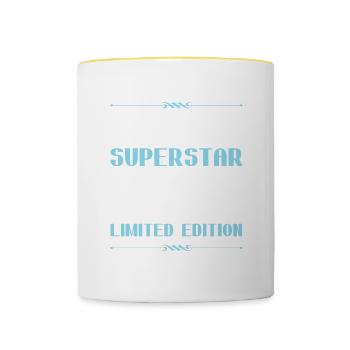 Grand-père en édition limitée disant - Mug contrasté - blanc/jaune - Devant