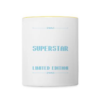 Maman Maman en édition limitée disant maman - Mug contrasté - blanc/jaune - Devant