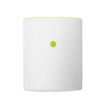 Paddle Whisperer Paddle Tennis - Mug contrasté - blanc/jaune - Devant