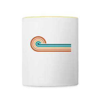 I Can't Trust A Fart At My Age 80 Birthday - Contrasting Mug - white/yellow - Front