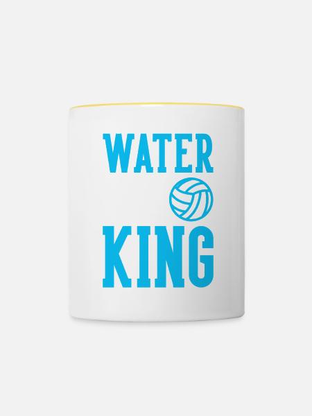 Water Polo King - Tasse zweifarbig - Weiß/Gelb