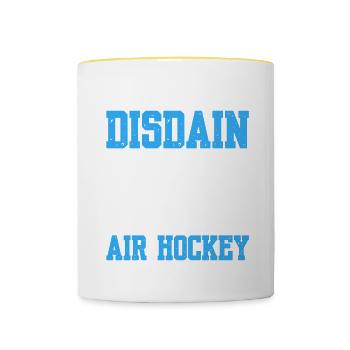 I'm Thinking About Air Hockey - Tasse zweifarbig - Weiß/Gelb - Vorne