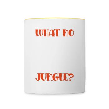 jungle musik lustiger spruch - Tasse zweifarbig - Weiß/Gelb - Vorne