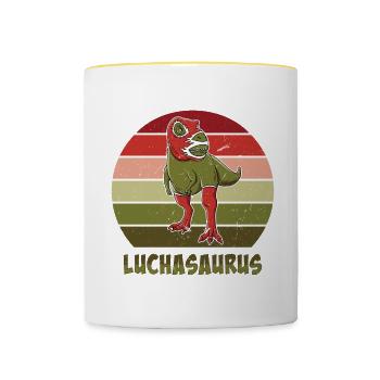 Lutteur mexicain Lucha Libre Mask - Mug contrasté - blanc/jaune - Devant