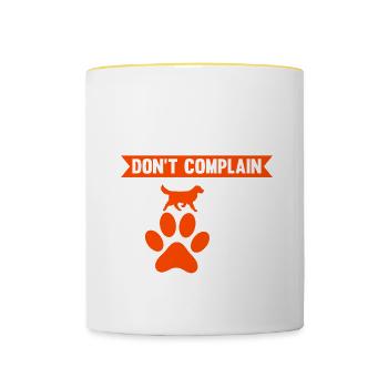 Dog Trainer Dog School Dog Sports - Contrasting Mug - white/yellow - Front