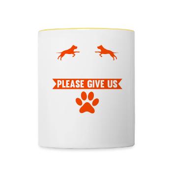 Dresseur de chiens École canine Sports canins - Mug contrasté - blanc/jaune - Devant