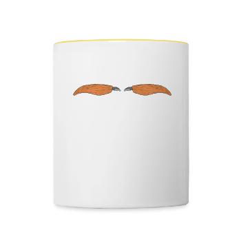 Wood Shining Wood Carving - Contrasting Mug - white/yellow - Front