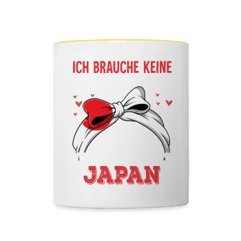 Japan - Tasse zweifarbig - Weiß/Gelb - Vorne