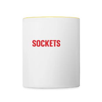 Mechaniker Geschenk - Tasse zweifarbig - Weiß/Gelb - Vorne