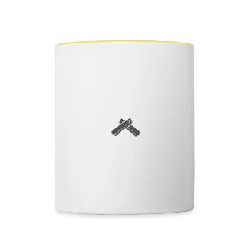 Drôle Chef cadeau dire Chef - Mug contrasté - blanc/jaune - Devant