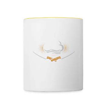Drôle Chef cadeau dire Chef - Mug contrasté - blanc/jaune - Devant