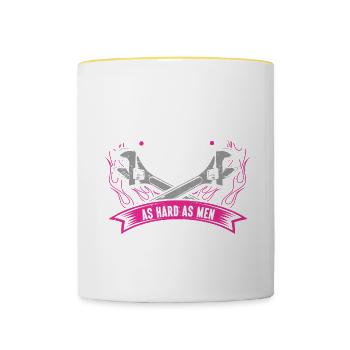 Mécanicien Cadeau Mécanicien - Mug contrasté - blanc/jaune - Devant