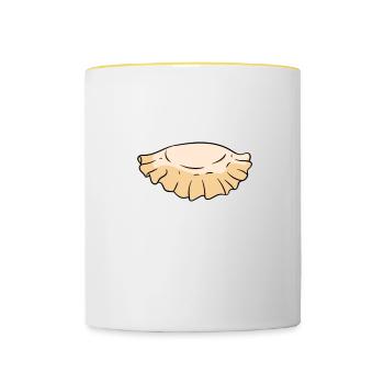 Pierogi Recipe Polish Pierogi - Contrasting Mug - white/yellow - Front