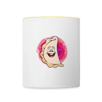 Pierogi Recipe Polish Pierogi - Contrasting Mug - white/yellow - Front
