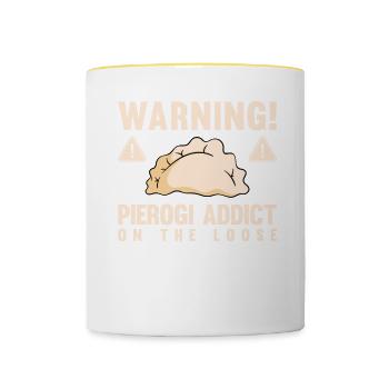 Pierogi Recipe Polish Pierogi - Contrasting Mug - white/yellow - Front