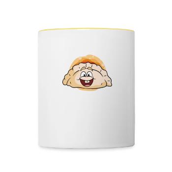 Pierogi Recipe Polish Pierogi - Contrasting Mug - white/yellow - Front