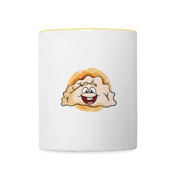 Pierogi Recipe Polish Pierogi - Contrasting Mug - white/yellow - Front