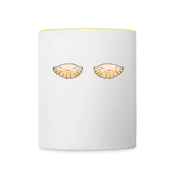 Pierogi Recipe Polish Pierogi - Contrasting Mug - white/yellow - Front