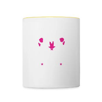 Cheerleader Cheerleading Cheer Granny - Contrasting Mug - white/yellow - Front