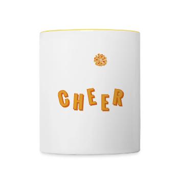 Cheerleader Cheerleading Cheer - Tasse zweifarbig - Weiß/Gelb - Vorne