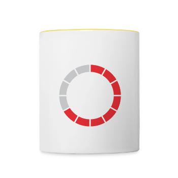 Lawyer Gift Law School Student Humor Lawyer - Contrasting Mug - white/yellow - Front
