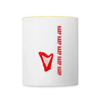 Harfenspieler Harfe Musik Harfenist - Tasse zweifarbig - Weiß/Gelb - Vorne