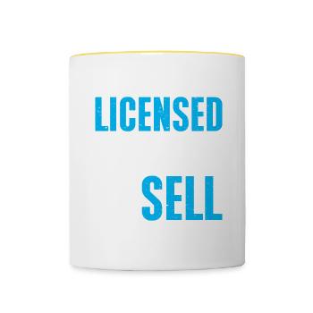 Cadeau d’agent immobilier pour agent immobilier - Mug contrasté - blanc/jaune - Devant