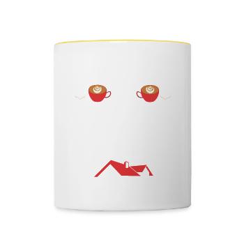 Cadeau d’agent immobilier pour agent immobilier - Mug contrasté - blanc/jaune - Devant