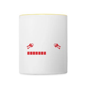 Cadeau d’agent immobilier pour agent immobilier - Mug contrasté - blanc/jaune - Devant