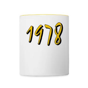 BIRTHDAY YEAR 1978 - Contrasting Mug - white/yellow - Front